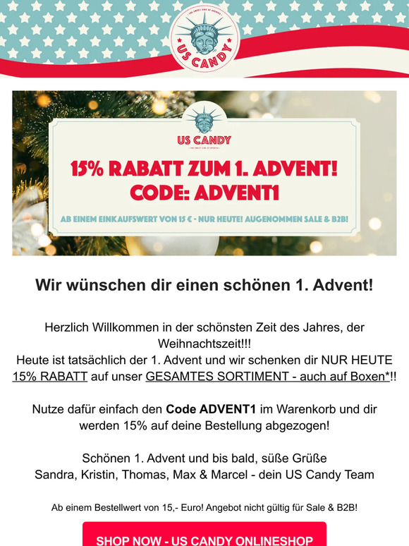 US CANDY - 15% Advent-Sale🎄