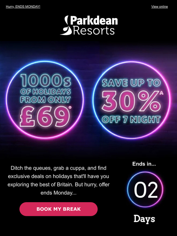 Parkdean Resorts 📝Your top 4 Black Friday deals! Milled