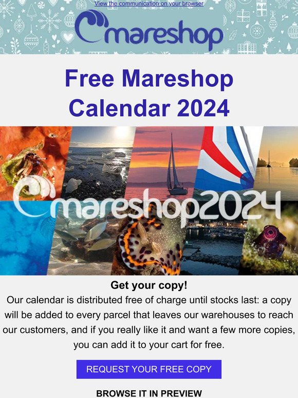 Christmas news from Mareshop and a free gift for you