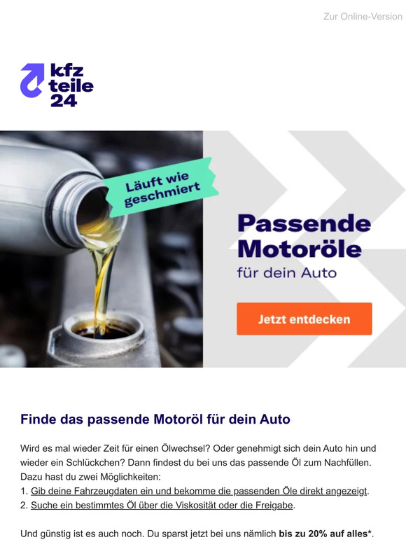 So findest du das passende Motoröl