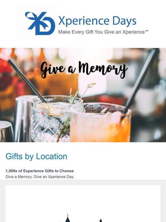 Shop Experience Gifts By Location