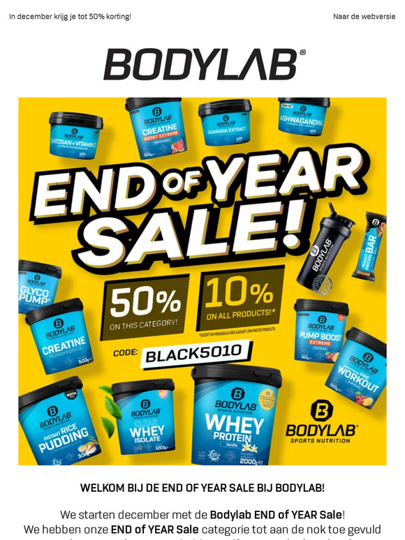 END of YEAR Sale begint bij Bodylab!