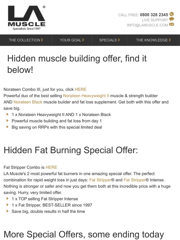 Latest LA Muscle Specials including some hidden ones