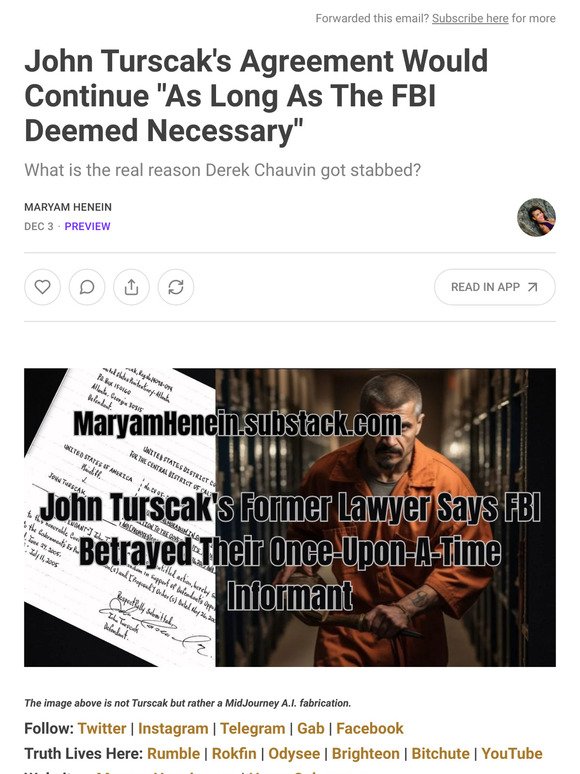 John Turscak's Agreement Would Continue "As Long As The FBI Deemed Necessary"