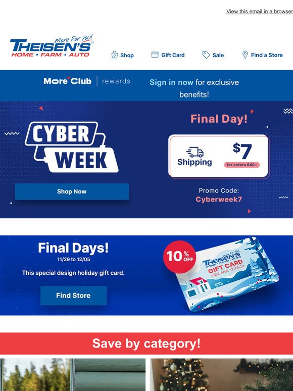 Last Chance: Cyber Week Sale Ends Soon!