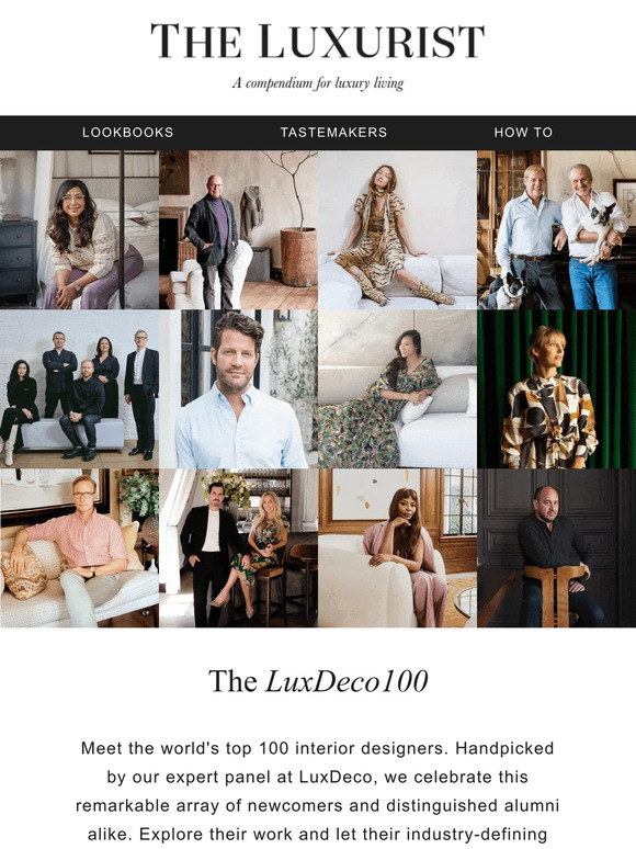 LUXDECO Meet the world's top 100 interior designers Milled