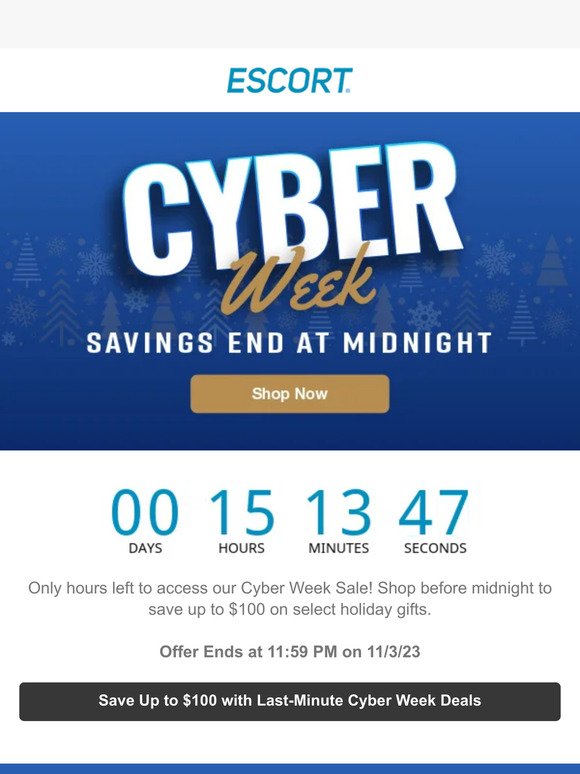 Cyber Week Savings End at Midnight