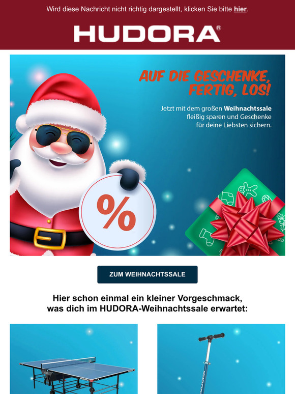 Adventszeit bei HUDORA - Schaue in unseren spannenden Weihnachtssale🎄