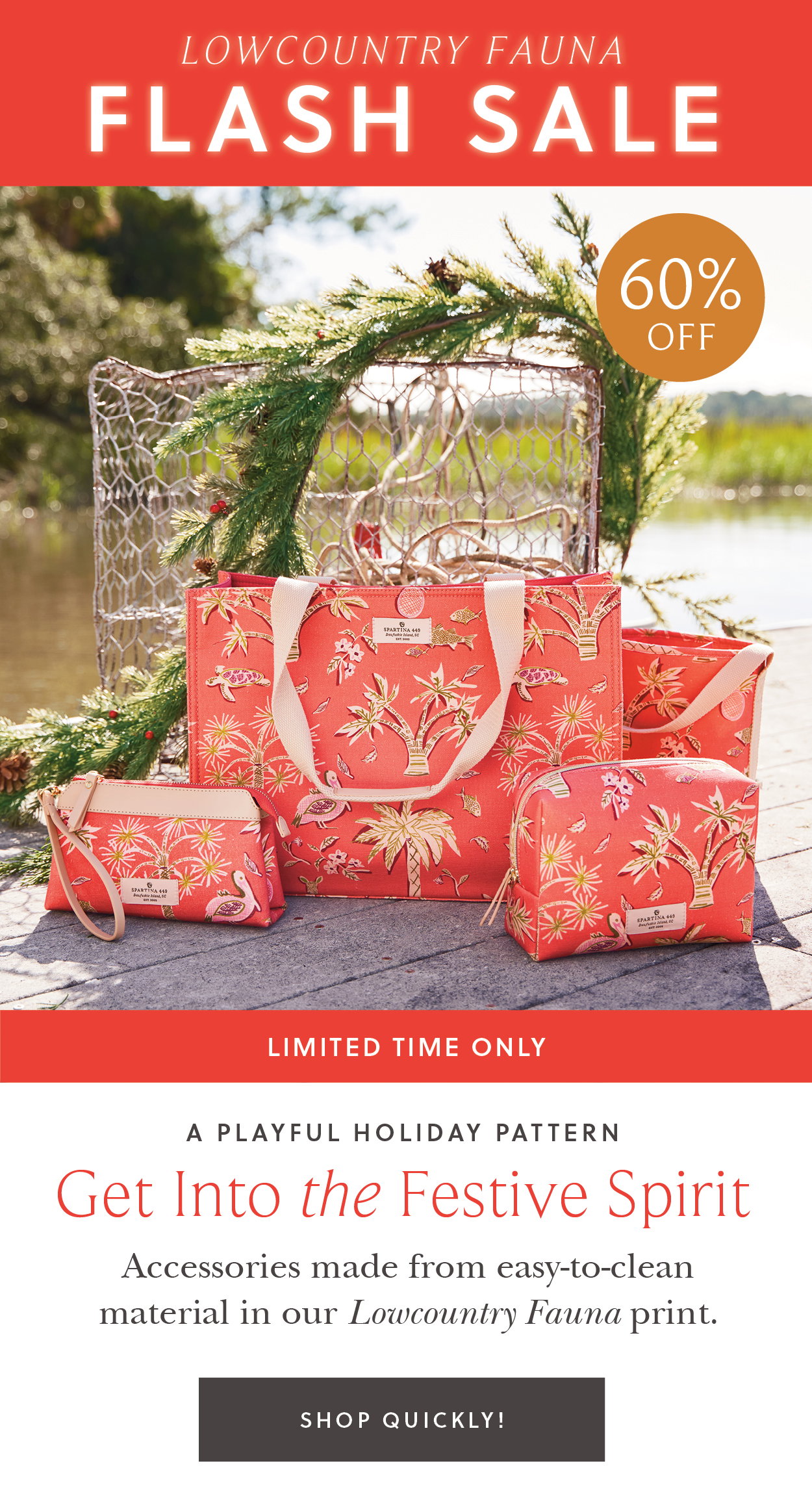 Lowcountry Fauna Red Flash Sale