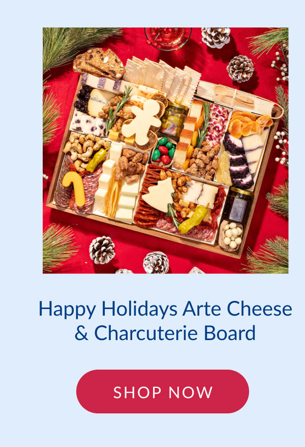 Happy Holidays Arte Cheese and Charcuterie Board