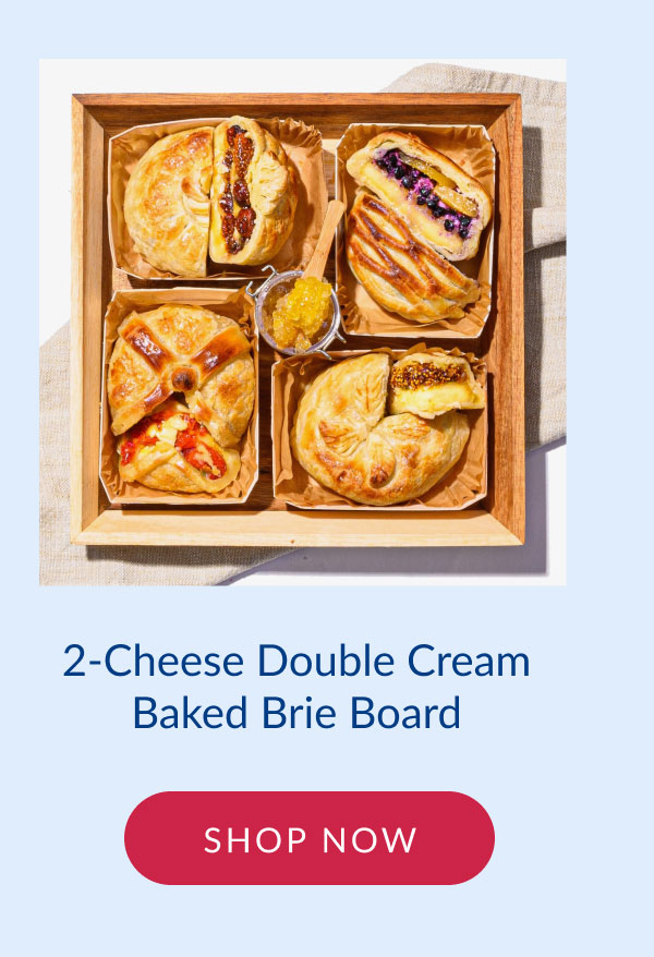 2-Cheese Double Cream Baked Brie Board