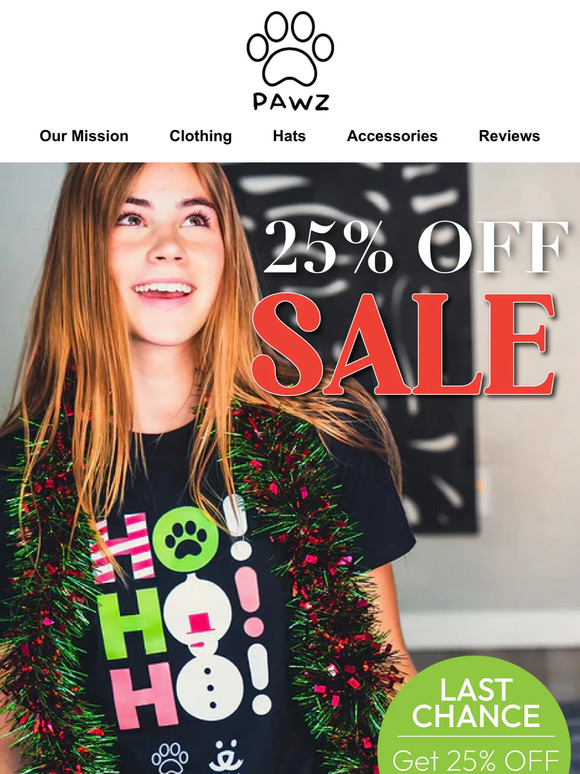 🎁 Final Day to Shop our 25% OFF Holiday Sale