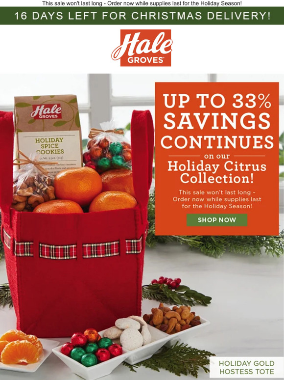 🎄 Up to 33% Savings Continues on our Holiday Citrus Collection! 🎄