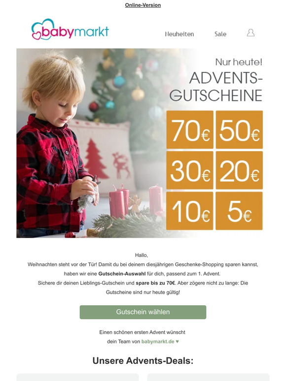 Deine Gutscheine zum 1. Advent! 🕯️