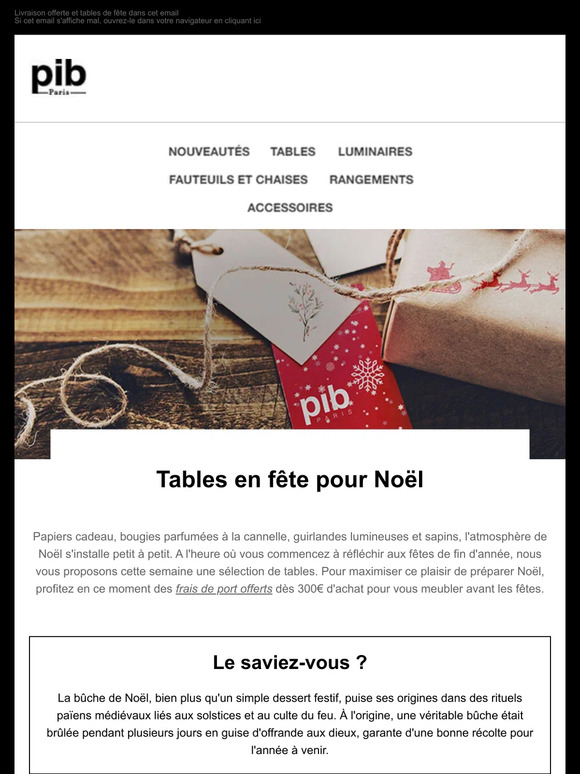 Une table de repas pib qui fait plaisir à coup sûr