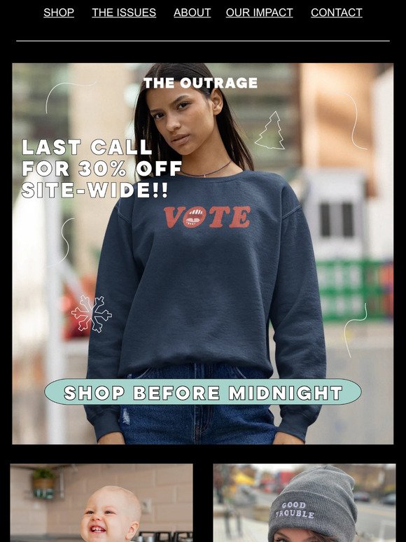 LAST CALL FOR 30% OFF