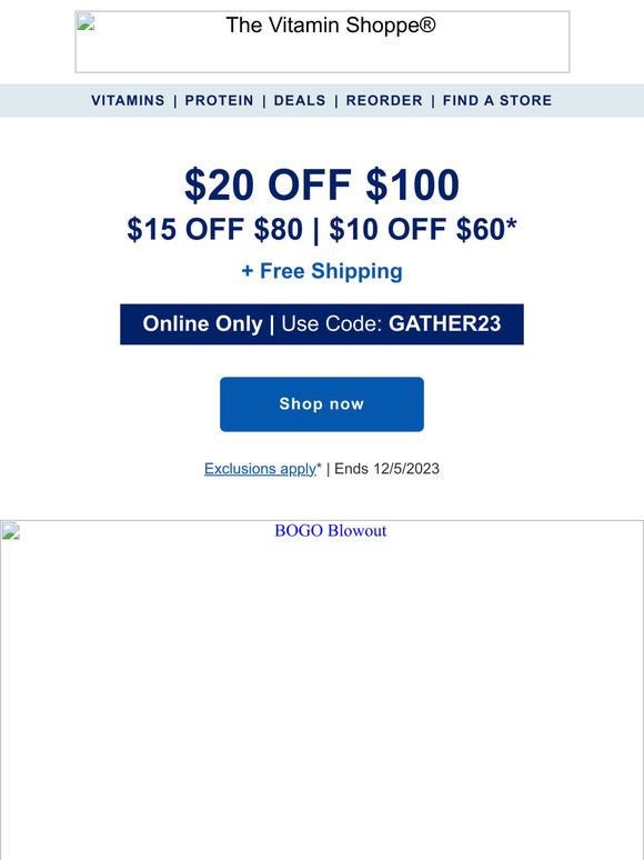GATHER23 is your code for up to $20 off