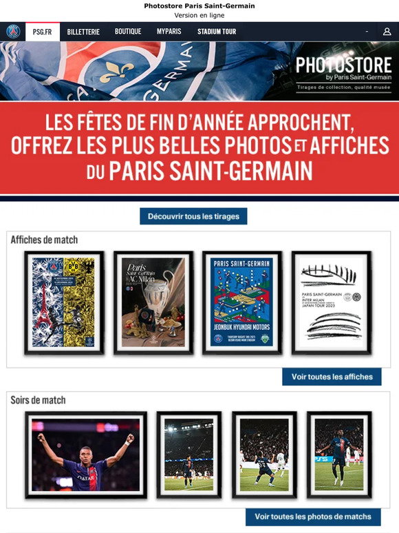 Affiche PSG A3 Premium - Messi, Mbappé, Neymar - Neuf 2025