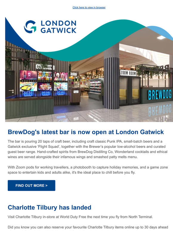 —, check out these new arrivals at London Gatwick