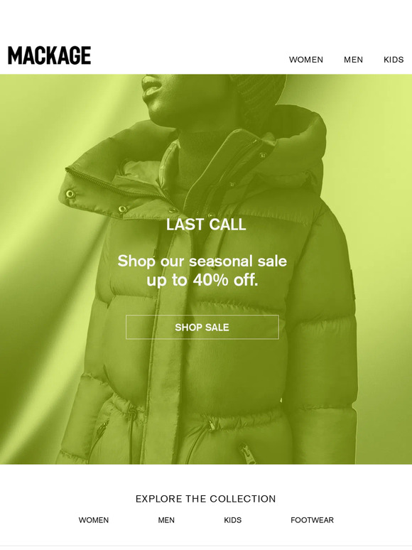 Last Call: Seasonal Sale