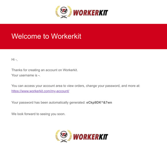 Your Workerkit account has been created!