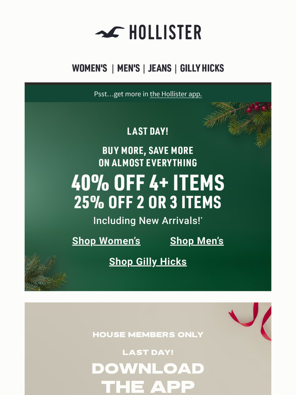 Hollister Email Newsletters Shop Sales Discounts and Coupon Codes