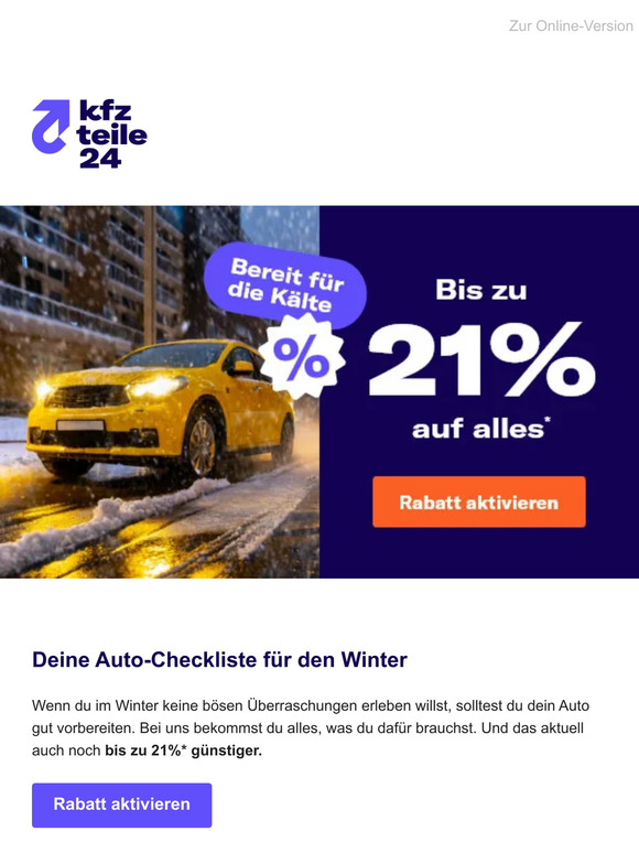 Bis zu 21% für deinen Wintercheck