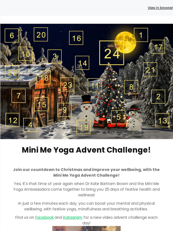 Mini Me Yoga Advent Challenge!