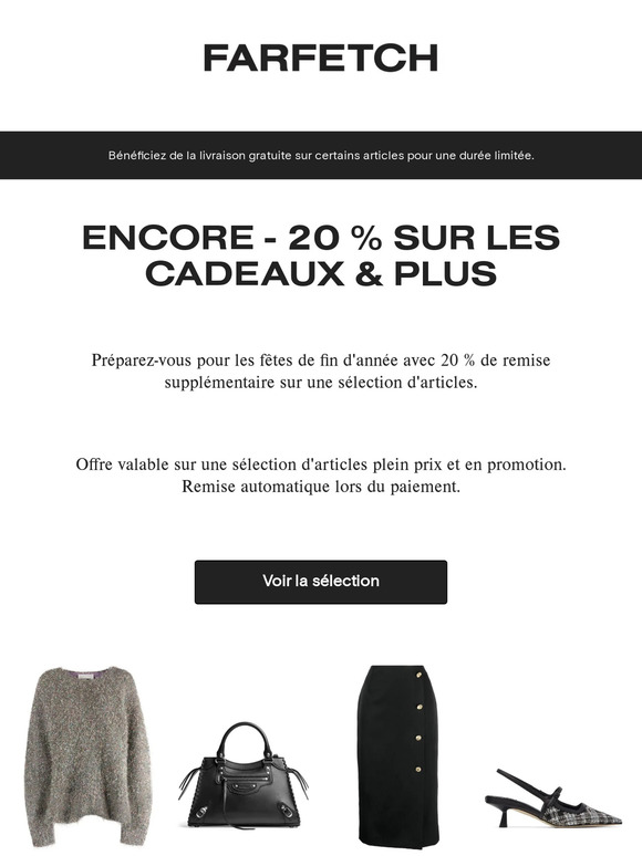 - 20 % supplémentaires pour la saison des fêtes