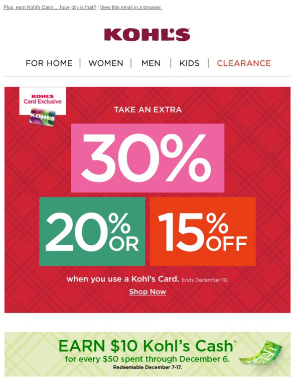 Kohl's Get gifting 🎁 Take 30, 20 or 15 off! Milled