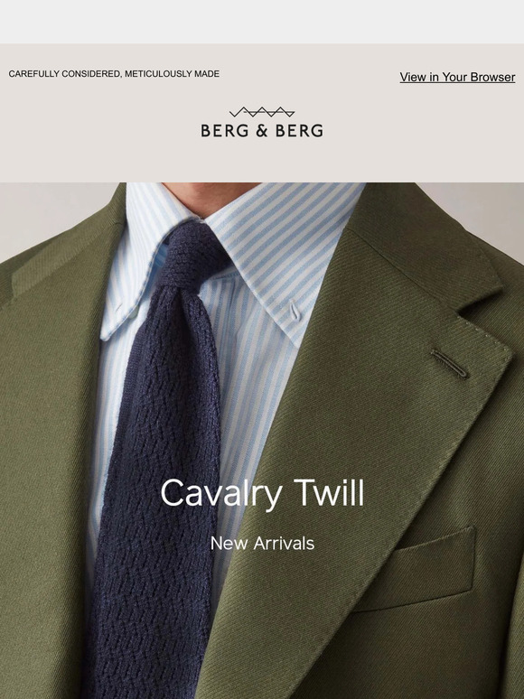 Antonio Cavalry Twill Trousers - Navy – Berg & Berg