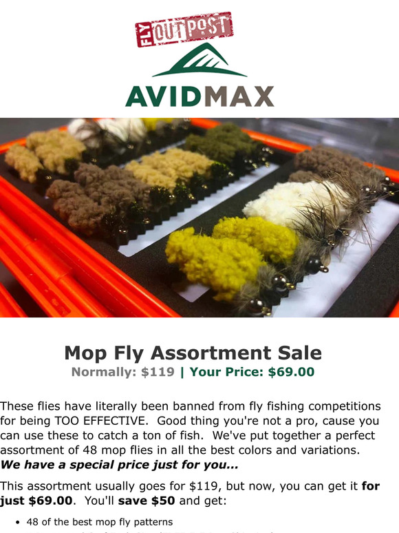 AvidMaxOutfitters.com: Get 48 Euro Nymphs for $50 Off Plus Free Shipping