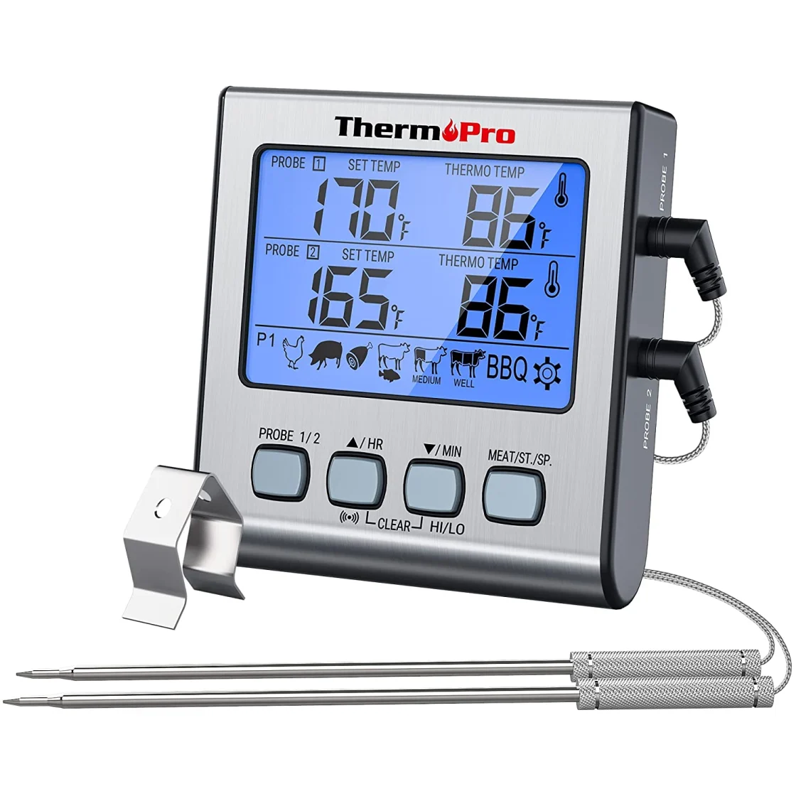 ThermoPro TP03B Instant Reading Kitchen Cooking Digital Meat Thermometer  For Grilling Smoking Barbecue Thermometer Backlight