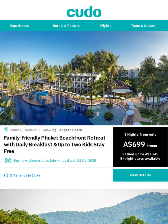Last Chance Phuket! Plus China Tour, Gold Coast & Bali