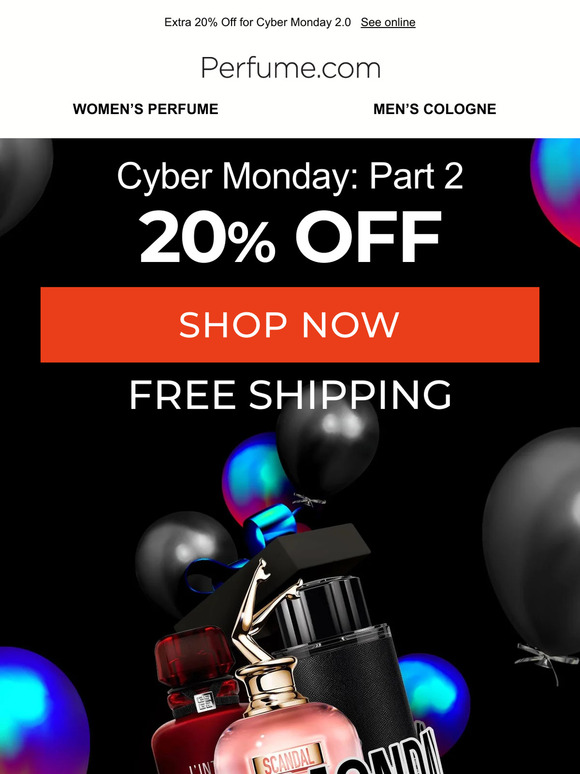 Cyber Monday Redo: 20% Off for you