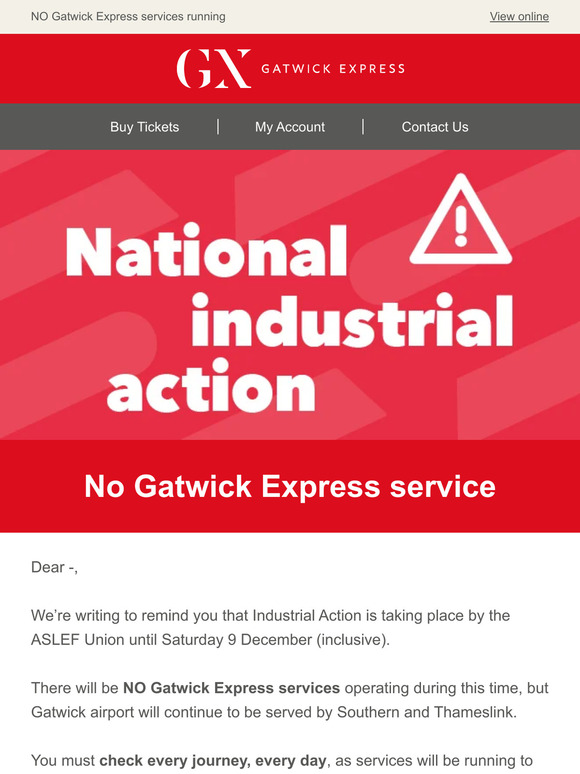 ⚠ Important information on upcoming industrial action & our new timetable⚠