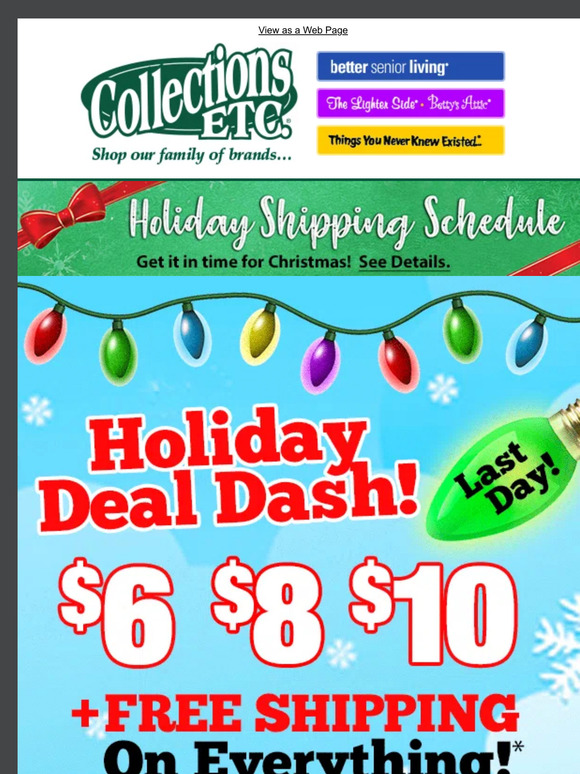 Ship Ship Hooray! Super Holiday Sale Ships For Free