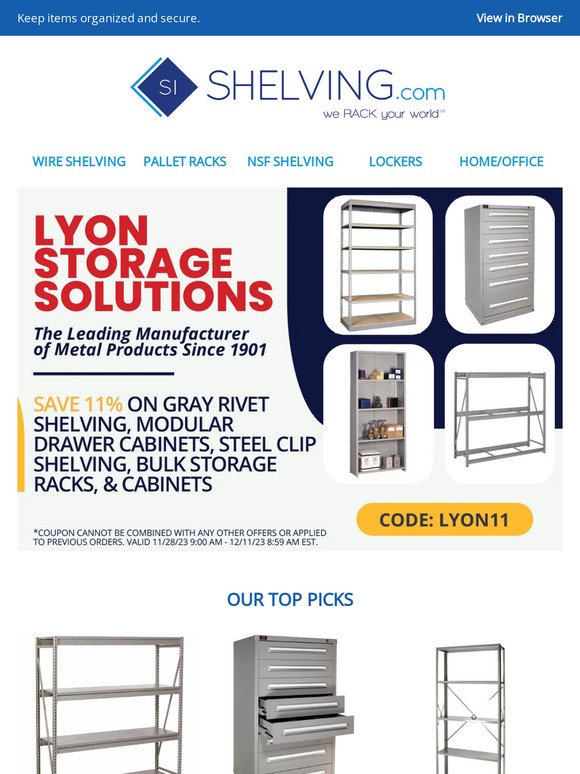 Leverage Available Space With Lyon Sale Products