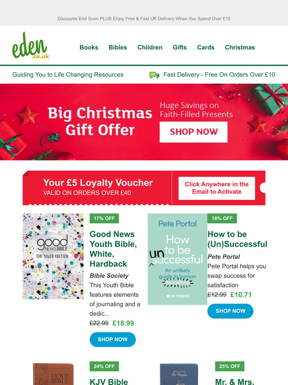 Big Christmas Gift Offer Must End Soon! | Your £5 Voucher