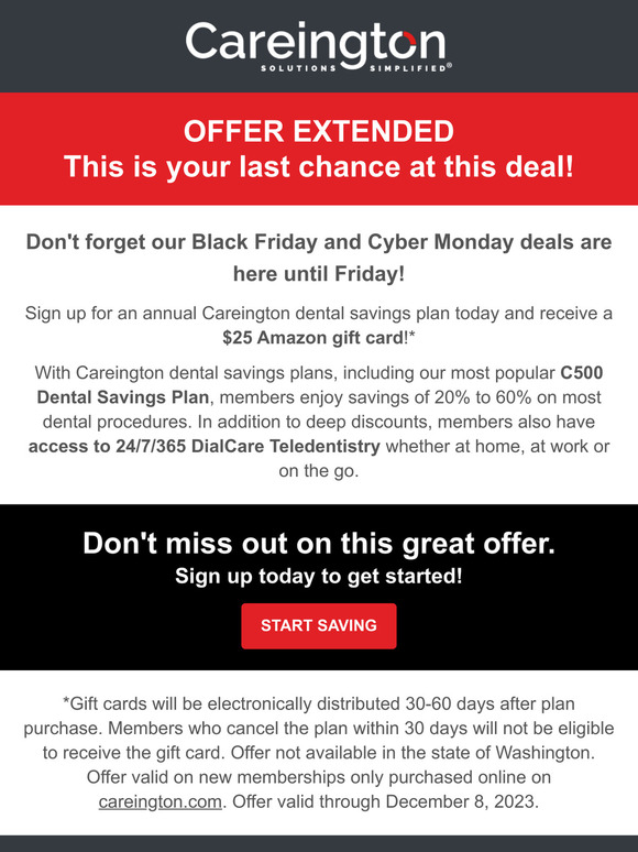 $25 gift card with purchase - Offer ends Friday!