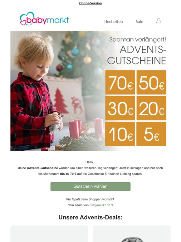 Entschuldigung! Deine Gutscheine sind noch gültig..