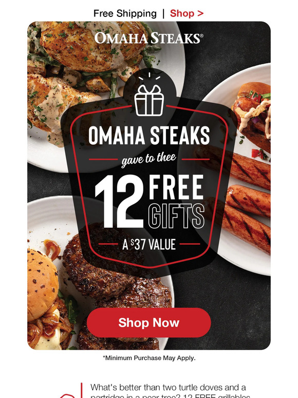 Feel jolly with a free gift! - Omaha Steaks