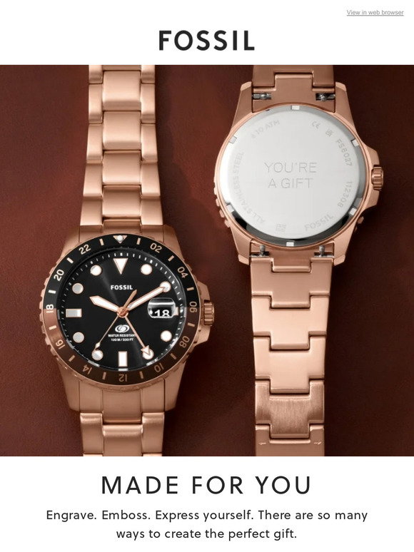 Fossil: Engrave. Emboss. Add A Photo. | Milled
