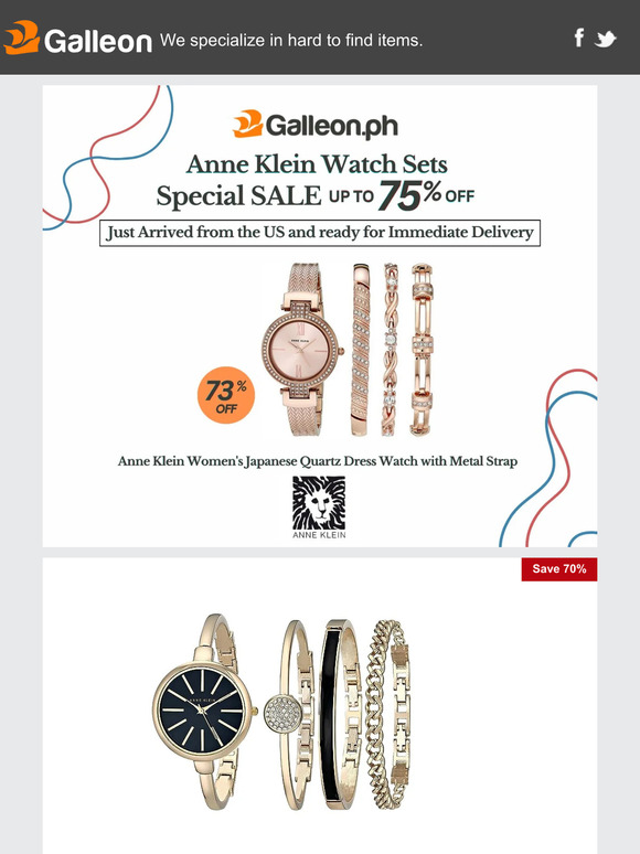 Anne Klein Watch Sets Up to 75% OFF. Just Arrived from the US and Ready to Ship
