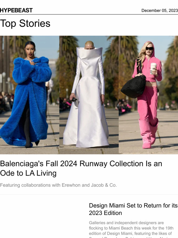 Hypebeast Balenciaga's Fall 2024 Mirrors LA Living Milled