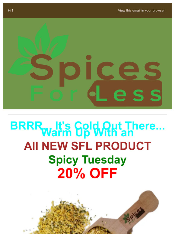 Spicy Tuesday! 20% Off This BRAND NEW ITEM!
