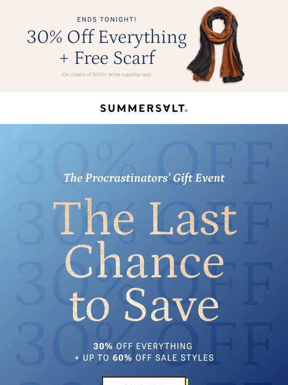 Final Hours! Up to 60% OFF everything