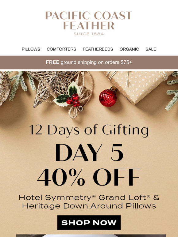 Pacific Coast Feather Company 12 Days of Gifting Continues With 40