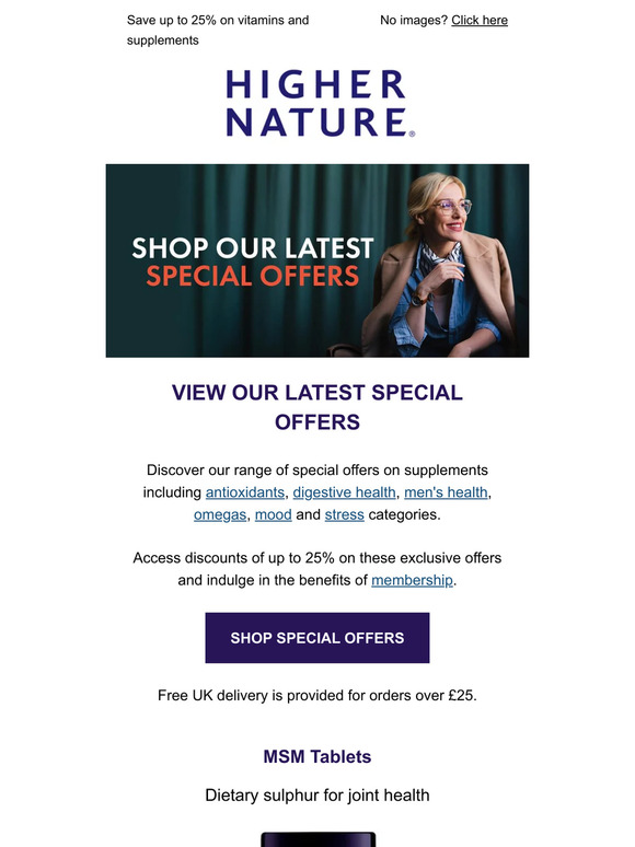 Shop Our Latest Special Offers - Up To 25% Off Supplements