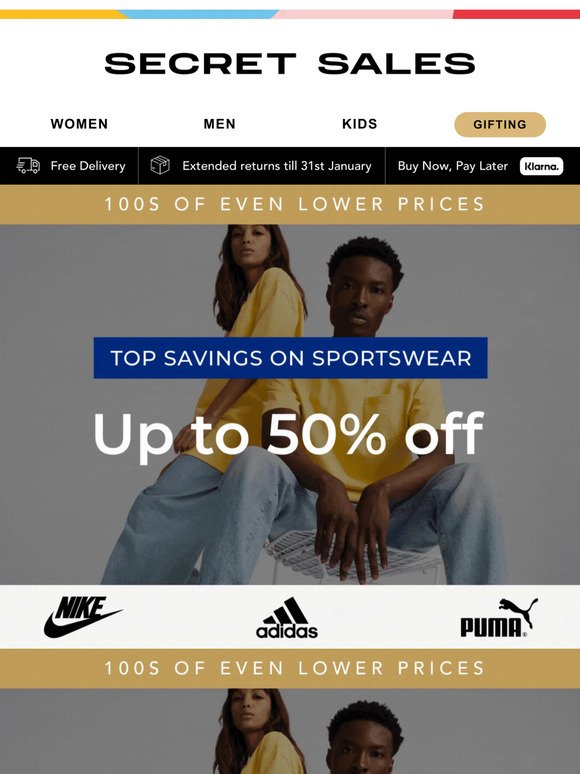 SAVE up to 50% off Nike, PUMA & adidas! Bestsellers selling fast...